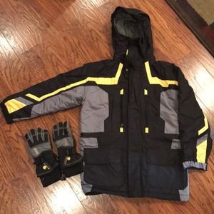 Boys Ski Jacket and Gloves